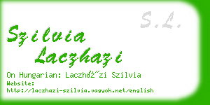szilvia laczhazi business card